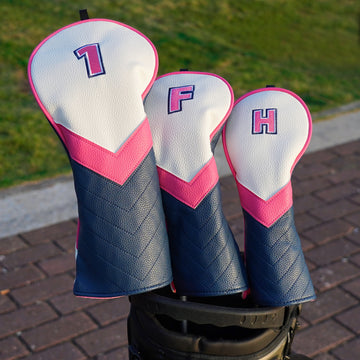 White Pink& Dark Blue Headcovers  £¨1¡¢F¡¢H) Head Cover